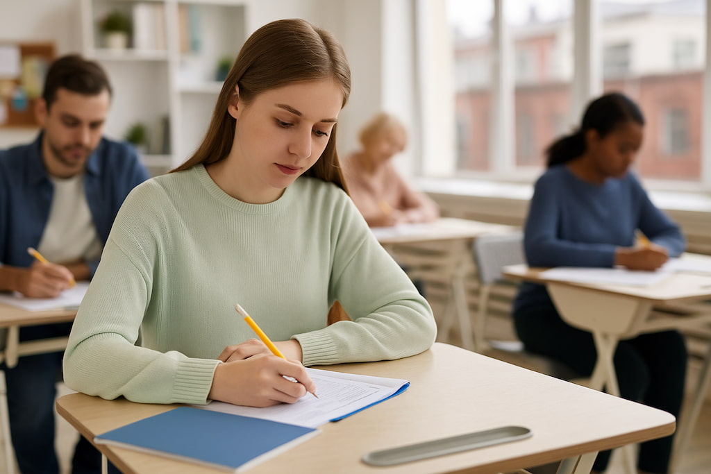 acadèmia-anglès-sabadell-estudiants-examinant-se