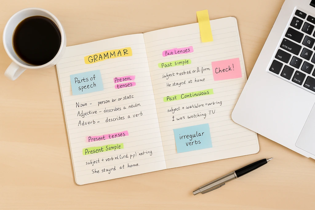 academia-ingles-sabadell-libreta-notas-pc-cafe-boli