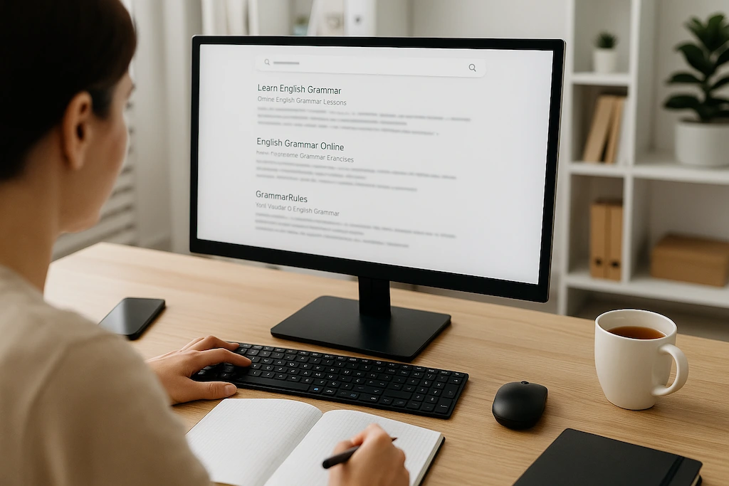 academia-ingles-sabadell-ordenador-pantalla-teclado-persona-cafe