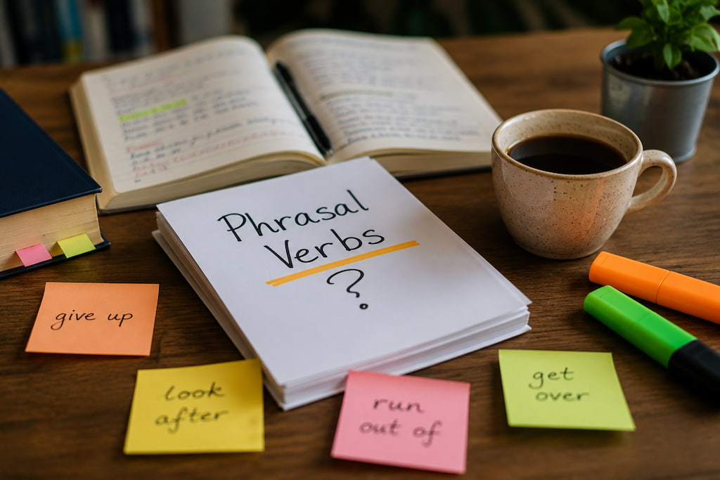 academia-inges-sabadell-mesa-notas-cafe-phrasal-verbs